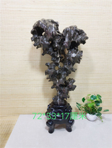  Black Taihu stone desk decoration Study living room Elegant stone for stone Rough stone boutique Qishi Town House collection