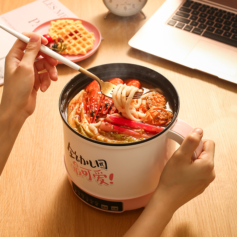 Pot multi-function mini small electric pot household small electric hot pot single-person cooking noodle student dormitory bedroom quick-cooking pot