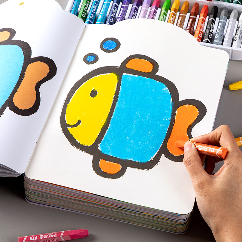 Children painted with painted Ben 2-3-5-6-year-old baby graffiti fill in this kindergarten drawings This painting book