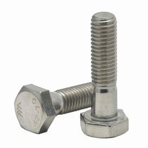 304 stainless steel half tooth outer hexagon screw half thread bolt half buckle screw M6M8M10*20 25 3035