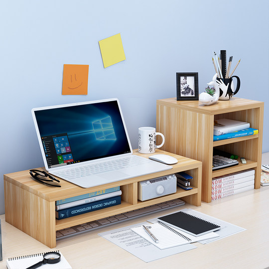 Computer monitor screen heightened base desk table storage rack dormitory notebook shelf elevated rack
