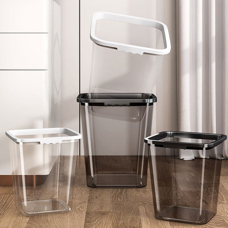 Net red bin for home light extravagant transparent bedroom toilet minimalist office Living room Large capacity wastebasket Large number-Taobao