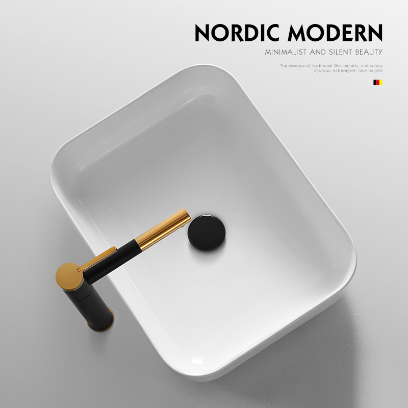 Fashion ultra-thin basin square simple wash basin ceramic basin wash basin personality art Basin Deep Bottom atmosphere