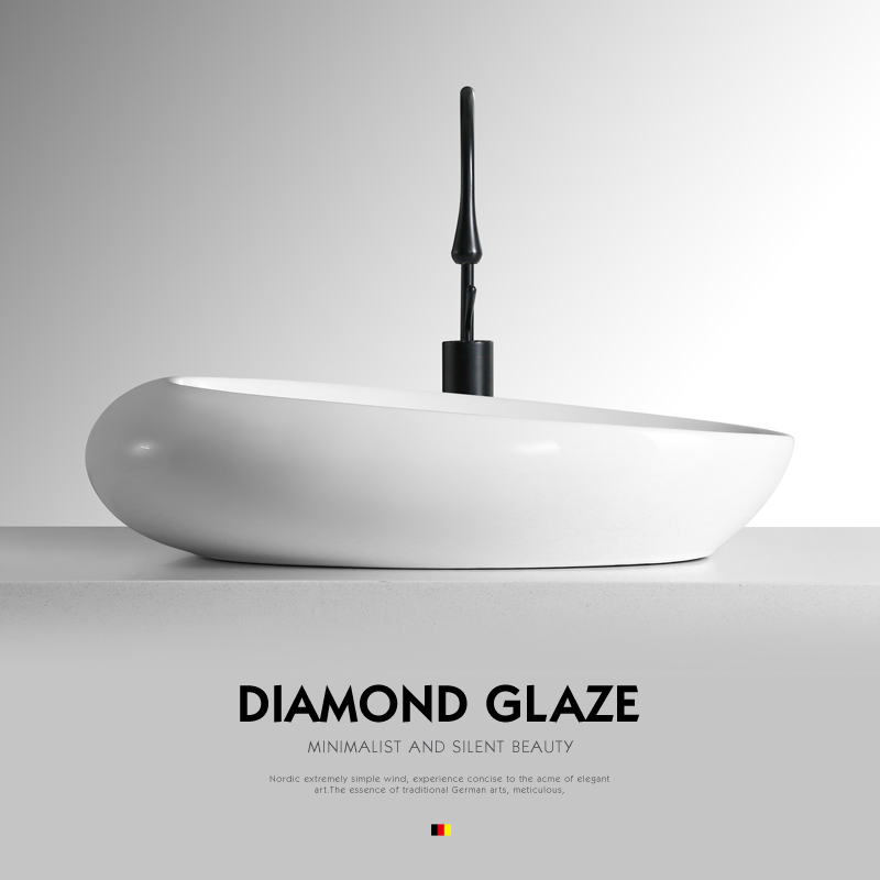 Creative fashion table basin Art basin washbasin Shaped washbasin basin Bathroom personality washbasin oval