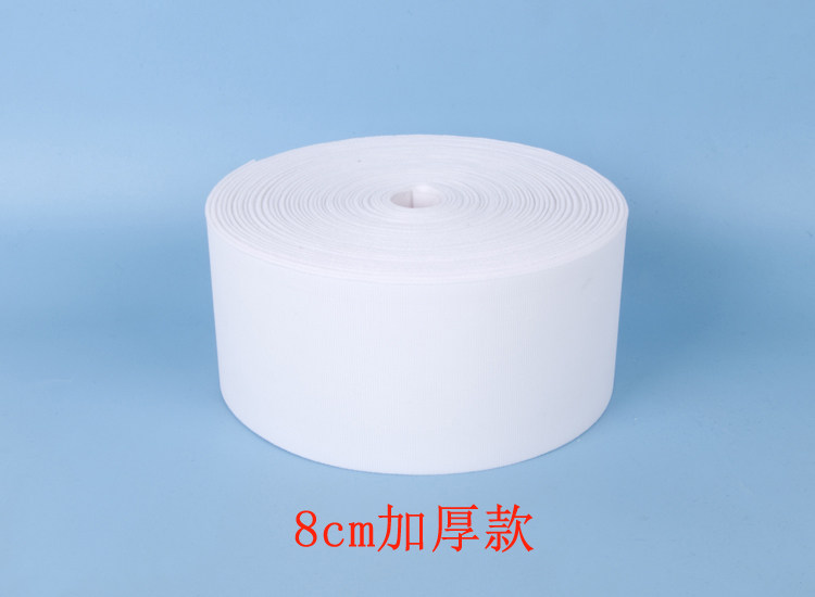 8cm thickened Curtains Perforated with Korean folding with Spun Canvas Belt Curtains White Cloth with Roman Circle Window Mantle Curtain