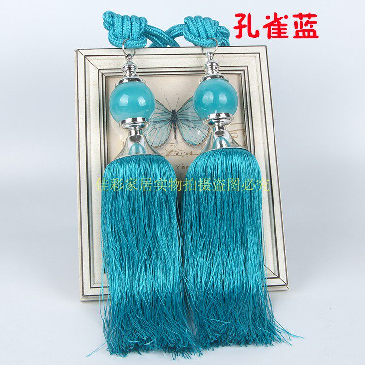Manufacturer direct sales curtain jade tie-ball hanging ball flow Su buckle tied rope hanging-in-ear tie-ball tie-strap wedding celebration flow Su