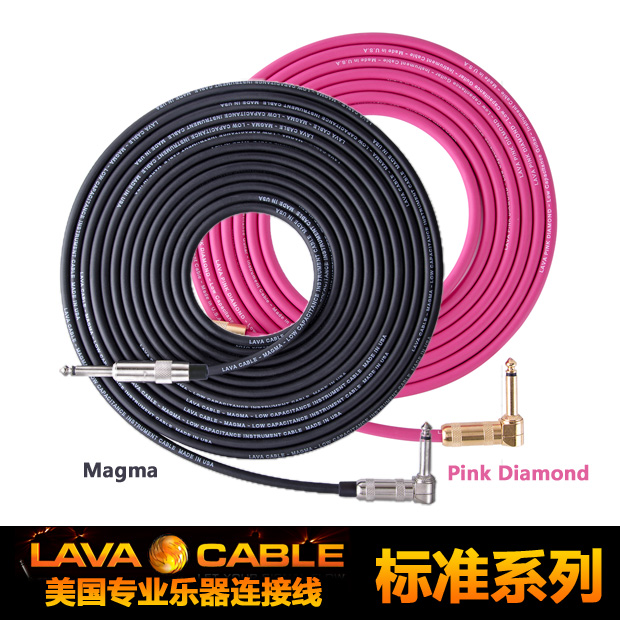Spot American products Lava Magma Pink Diamond 3 m fever guitar bass instrument connection line