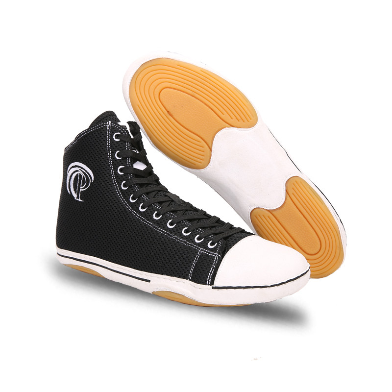 Pudachi Han version Wrestling Shoes Boxing boxing Percussion Fitness Professional Competition Training Medium-high Cylinder Rubber Boots Male Child fighting