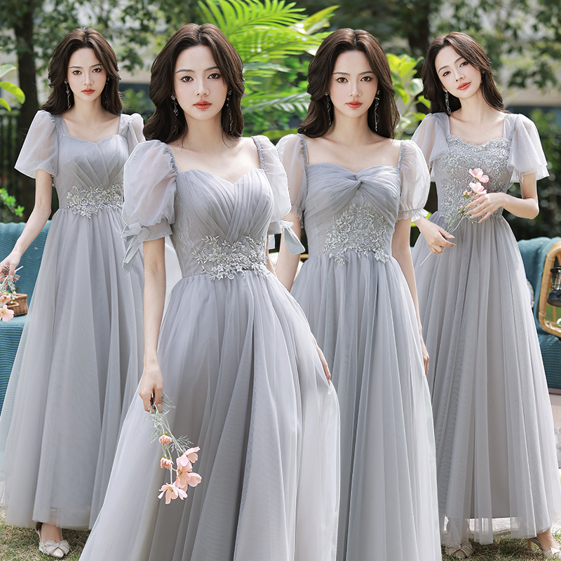 Bridesmaid Dress for Women 2026 New Spring and Summer Niche High-End Sister Group Evening Dress Elegant Can Be Worn Casually Graduation