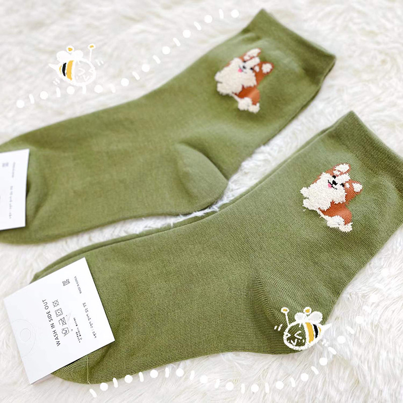 3 pairs of imported Koji socks goofy Koji dog print ladies cotton invisible socks cartoon peripheral socks