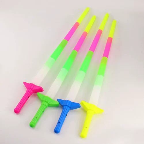 Электронная игрушка, мигающий регулируемый световой меч, мультяшная большая световая палочка для мальчиков и девочек