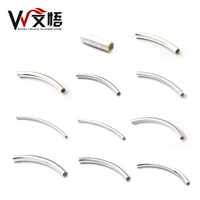 S925, аксессуар ручной работы, аксессуары, серебряный браслет, ожерелье, изогнутая трубка, серебро 925 пробы, DIY, серебро 925 пробы