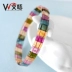 Wen Wu tourmaline tay hàng nữ màu tourmaline vòng đơn vòng tay pha lê vòng tay một hình một món quà trang sức - Vòng đeo tay Cuff