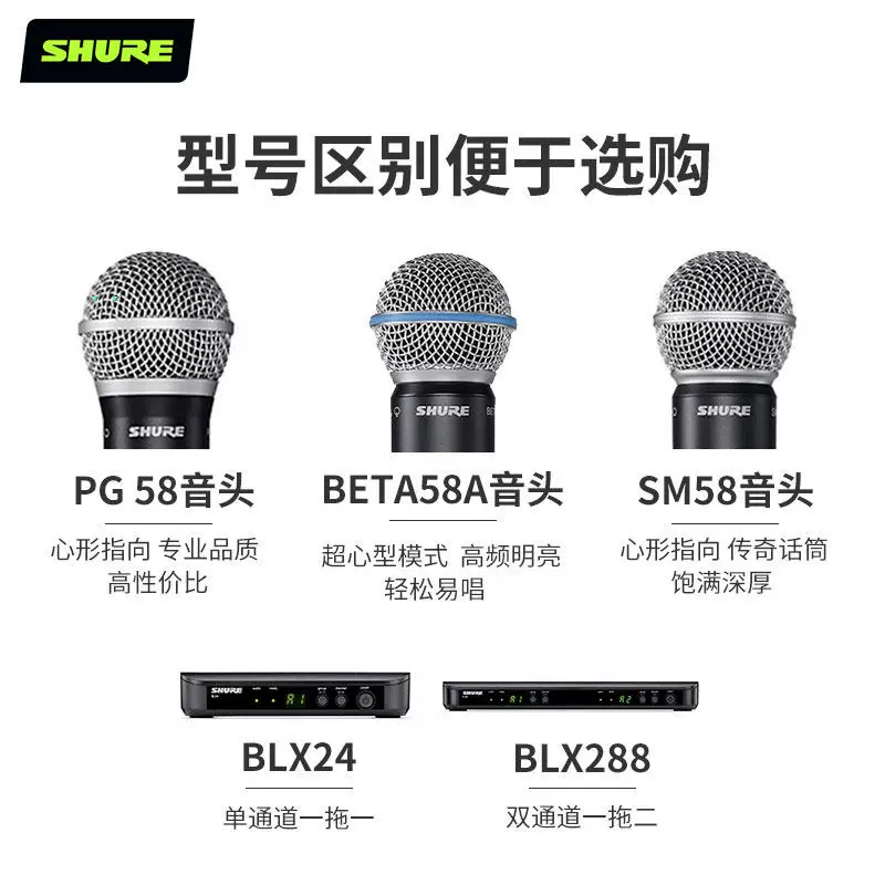 [Шур/ BLX24/SM58 BETA58A беспроводной микрофон для сцены, выступлений и живых трансляций]