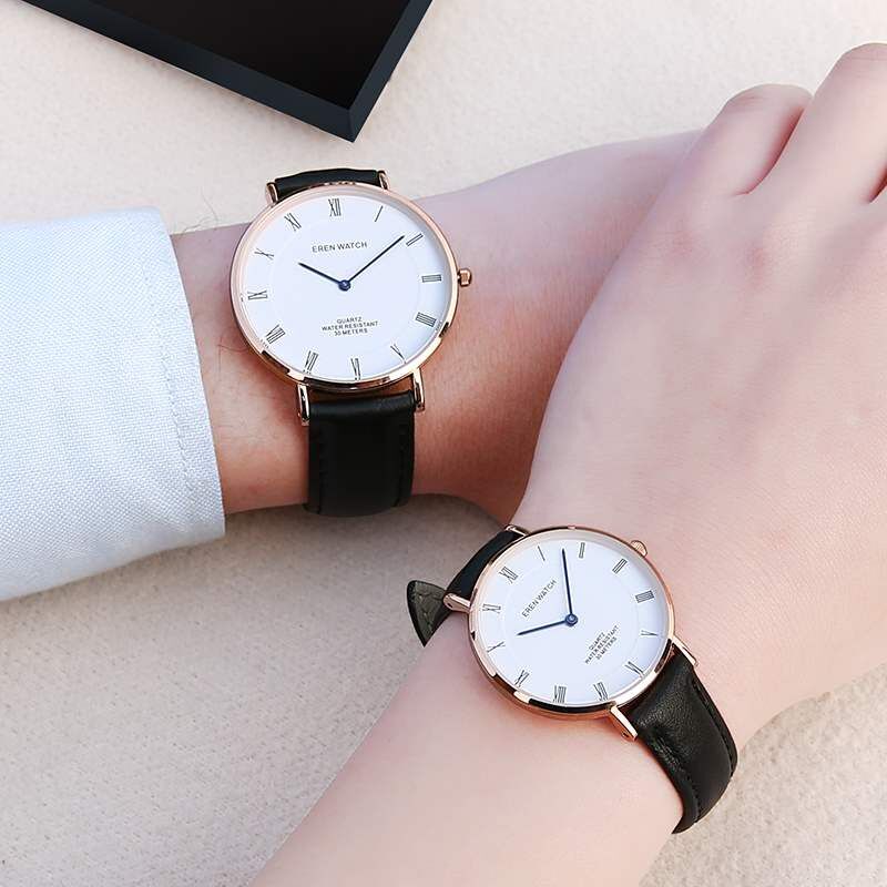 Ylen Lovers Watches a pair of ultra-thin waterproof fashion trends minimalist Casual Bull Belts for men and women quartz watches