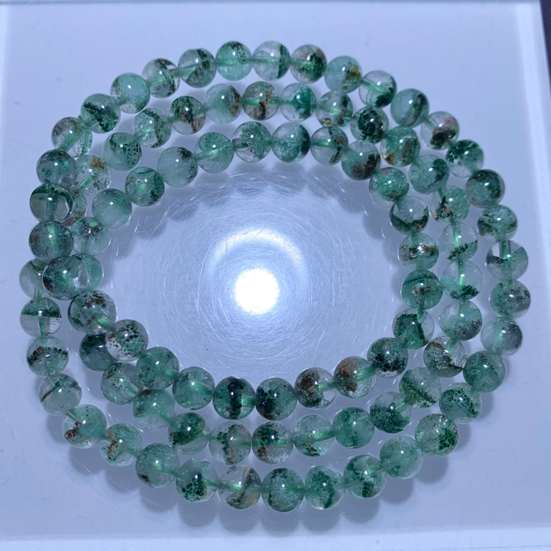 Natural Green Phantom Quartz Bracelet Multi-Circle Half-Pot Vision Pyramid Crystal Couple Bracelet Jewelry Gift for Men and Women Natural Green Phantom Quartz Bracelet Multi-Circle Half-Pot Vision Pyramid Crystal Couple Bracelet Jewelry Gift for Men and Women