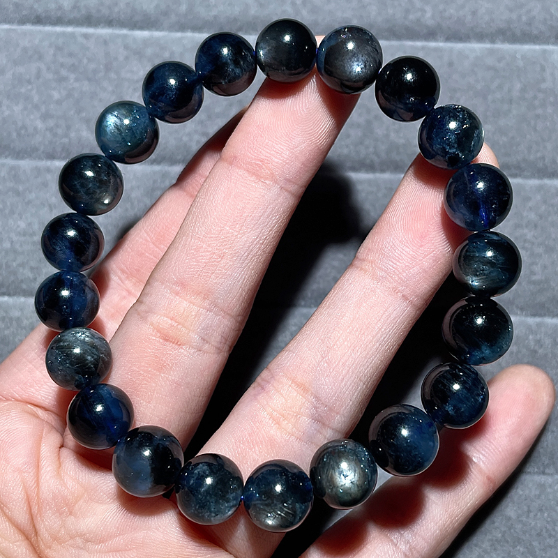 Natural Starlight Devil's Blue Cat's Eye Aquamarine Brazilian Starry Sky Bracelet Blue Crystal Fortune Bracelet Women's Jewelry Couple's Accessories