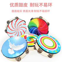 Orff musical instrument double-row tambourine kindergarten teacher uses special hand-clapping tambourine and drum dance teaching aids for childrens grade examination