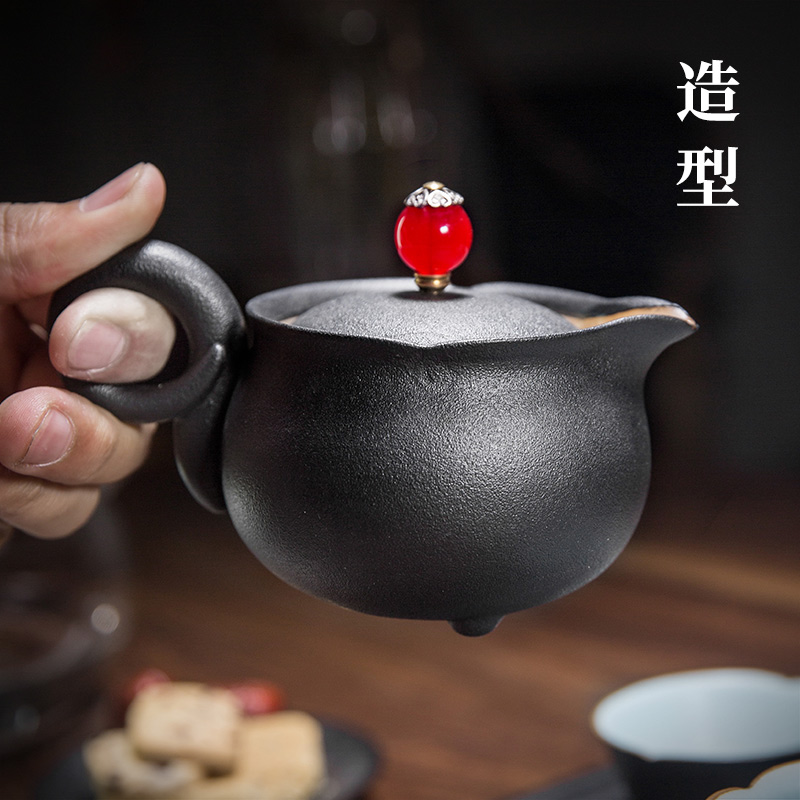 Small ceramic teapot and hall household filter teapot office simple kung fu tea set Japanese tea taking single pot