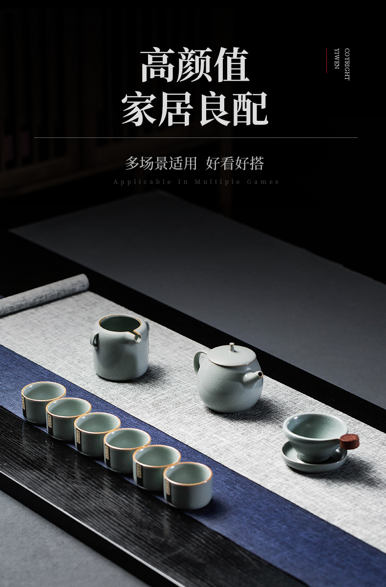 Your up authentic tea set suit Japanese kung fu tea set household slicing can raise Your porcelain teapot teacup of a complete set of gift box