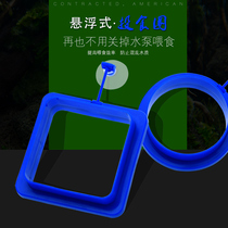 Fish tank feeding circle Acrylic plus high thick large round square aquarium floating fish feed anti-drift feeder