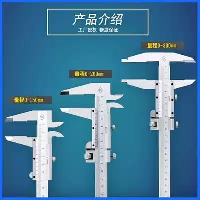 Shanghai measuring tool vernier caliper 0-125 150 200 300*0 02mm stainless steel vernier caliper