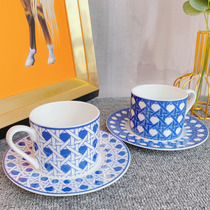 European bone china double coffee cup and saucer combination European afternoon tea tea cup porcelain set Bone China home gifts