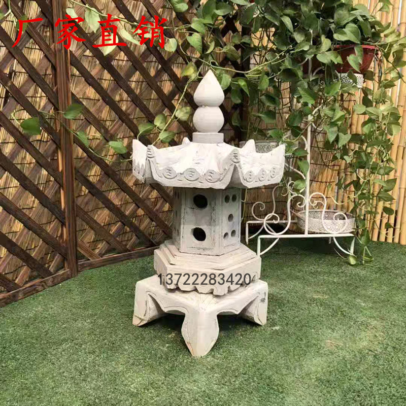 Stone lantern garden Japanese style stone lantern antique Chinese outdoor garden lawn decoration stone carving stone lamp decoration carving