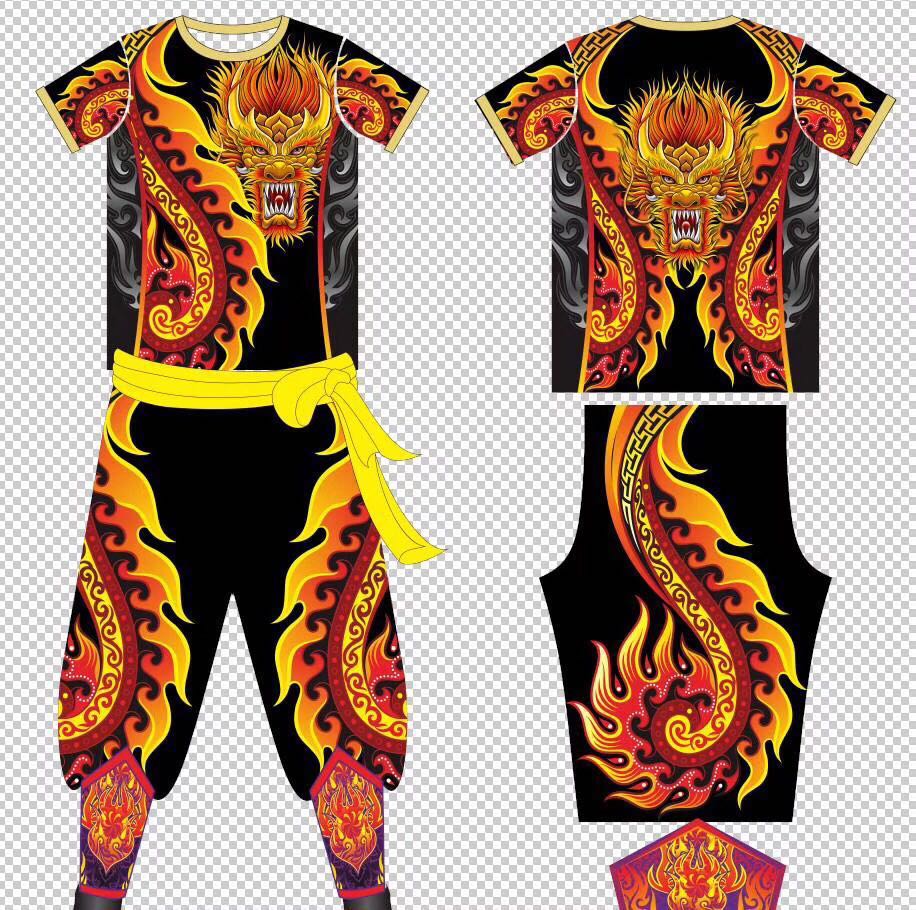 Awake Lion Dance Lion Short Sleeve Gong Drum Lion Clothes Jacket Pants Tied Leg Buddha Mountain Lion Drum Lion will commercial performance Clothes