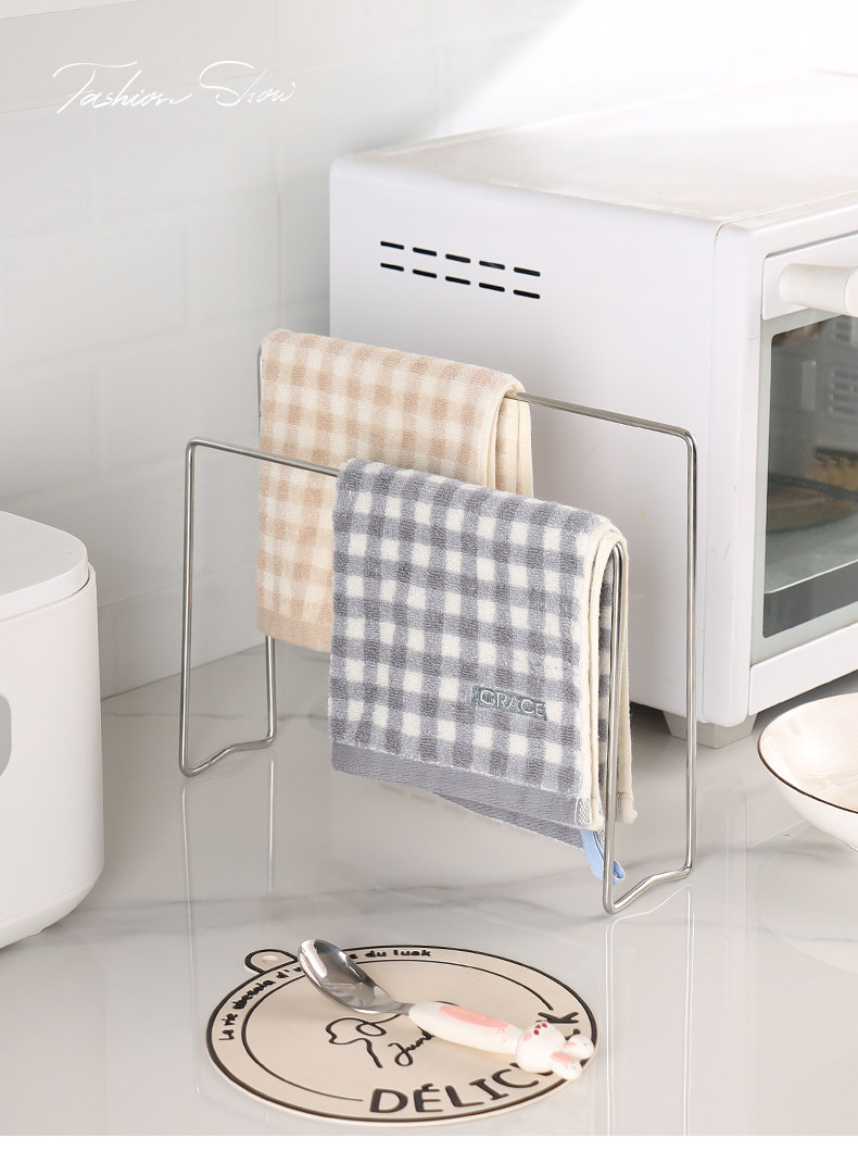 Раковина полка 304不锈钢抹布沥水架台面窄边厨房置物架化妆室收纳层架专用晾晒架 Mrun