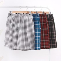 Summer new mens cotton home five-point pants shorts double gauze cotton casual living pant beach pants tide