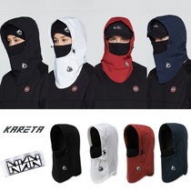 (Waterproof) KARETA Korean ski soft shell cap mens and womens single double board warm white black red and green 4 colors