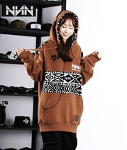 NNN sweater Korean ski hoodie mens and womens single and double board warm wear-resistant cold and windproof sweater black and white