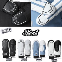 (NNN head office)Korean ski gloves men and women with the same waterproof wear-resistant warm hand stuffy black and white blue