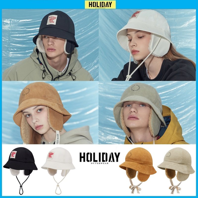 2223HOLIDAY Korean ski hat wind protection and ear hat winter outdoor men and women's monochrome black