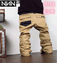 NNN ski pants Korean outdoor beige hip hop board men and women single double board assault pants windproof high waterproof
