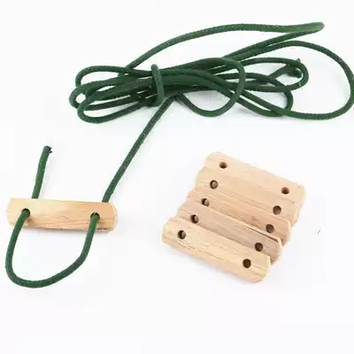 Canvas tent accessories dipped in wax small wooden blocks Solid wood pull board Field pull rope board windproof pull rope board Wear rope board