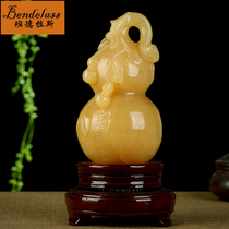 Banderas gourd ornaments natural jade feng shui Zhaocai town home living room decoration housewarming new home gifts