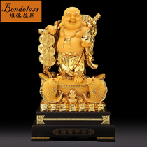 Banderas smile Buddha statue big belly Maitreya Buddha ornaments stand like home living room feng shui financial decoration opening gifts