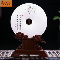 Banderas glazed jade safe buckle decoration home living room large zodiac jade buckle wine cabinet decoration housewarming gift