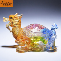 Banderras Glazed Dragon Turtle Swing Piece Home Hospitality Desktop Chinese Crafts Creative Gifts Seniors Birthday Gifts
