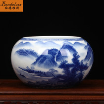 Banderras Jingdezhen Ceramic fish tank Home Living room Home Living room Guan Guan Feng Shui Hospitality for Home Small fish tanks