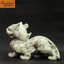 Banderras Leopard Leftu Swing Piece Natural Serpentine Jade Cabinet Swing Piece Adornment Living-room Swing Piece Business Gift