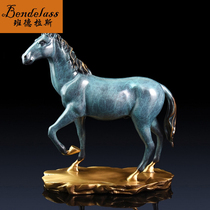 Banderras Pure Bronze Color Bronze Horse Pendulum Zodiac Horse Bronze Handicraft Office Adornment Business Gift