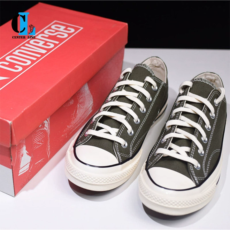 Converse Converse 1970s Samsung tiêu chuẩn xanh quân đội cao để giúp giày vải thấp cho nam và nữ 162052c162060c