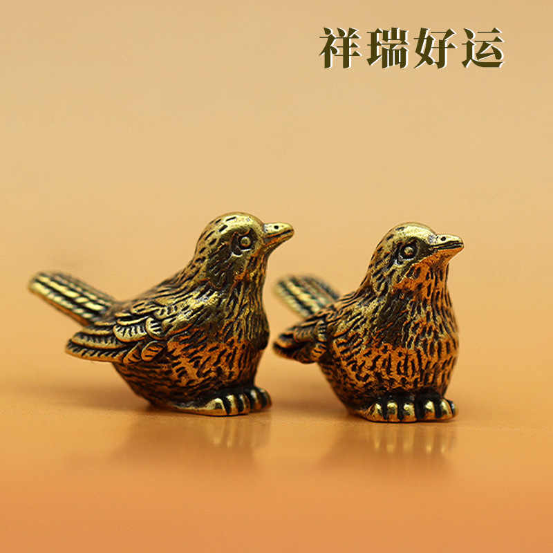 本物保証，定番人気 【流】銅造 鳥置物 IK111