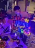 Shake sound explosion happy birthday LED light card custom hot pot hotel bar ktv hand held luminous word light card custom