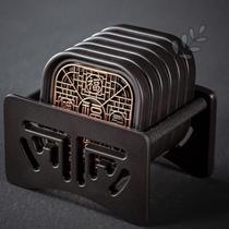 电木茶杯垫茶垫方形功夫茶道茶具隔热垫家用日式茶托杯托底座配件