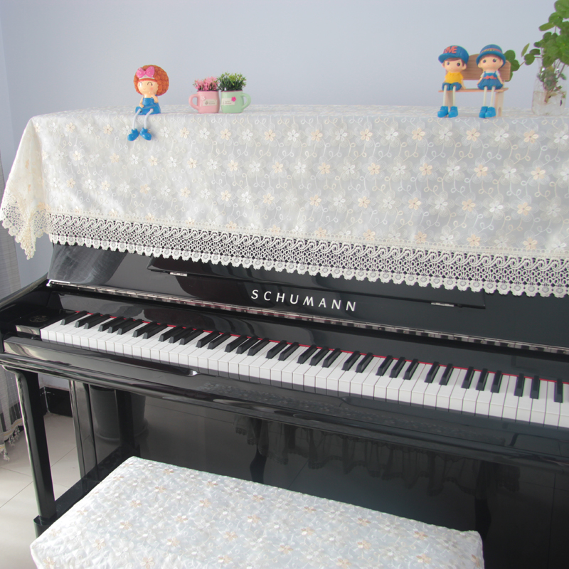 Đàn piano bao gồm khăn vải bụi bảo vệ tay áo cổ điển jacquard satin đàn piano điện tử khăn choàng nửa bao gồm tv tủ bìa