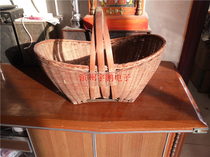 Bamboo basket Bamboo woven old objects Folk nostalgia collection Handmade basket Rural old hand basket Farmhouse